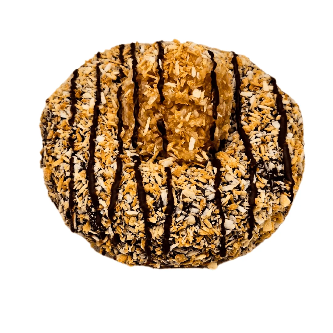 Gluten-free chocolate macaroon donut