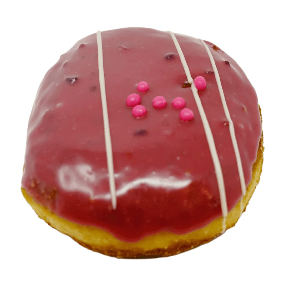 Lychee raspberry donut